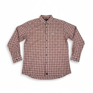 Ariat Pro Series Shirt Mens Large Red Plaid L/S Button Down Western Rodeo Work